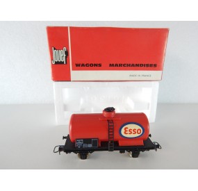 JOUEF 6305 WAGON CITERNE ESSO ROUGE A ESSIEUXHO EN BOITE ROUGE