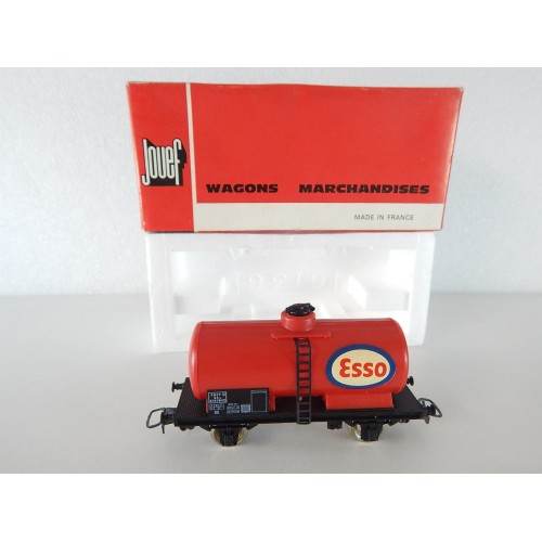 JOUEF 6305 WAGON CITERNE ESSO ROUGE A ESSIEUXHO EN BOITE ROUGE
