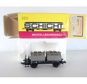 PIKO 426/114 WAGON TRANSPORT DE CHAUX A ESSIEUX EN BOITE HO