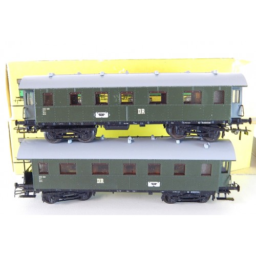 PIKO 2 VOITURES VOYAGEUR DR REF 426/37 ET 35 EN BOITE HO