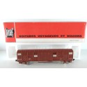 JOUEF WAGON COUVERT A BOGIES TYPE GAS HO EN BOITE ROUGE 6531