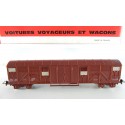 JOUEF WAGON COUVERT A BOGIES TYPE GAS HO EN BOITE ROUGE 6531