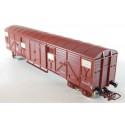 JOUEF WAGON COUVERT A BOGIES TYPE GAS HO EN BOITE ROUGE 6531
