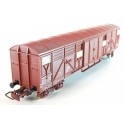 JOUEF WAGON COUVERT A BOGIES TYPE GAS HO EN BOITE ROUGE 6531