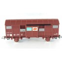 Réf 6251 - JOUEF WAGONS COUVERT UIC MARRON SERNAM HO EN BOITE ROUGE