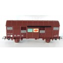 Réf 6251 - JOUEF WAGONS COUVERT UIC MARRON SERNAM HO EN BOITE ROUGE