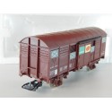 Réf 6251 - JOUEF WAGONS COUVERT UIC MARRON SERNAM HO EN BOITE ROUGE