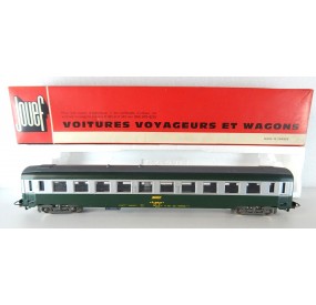 REF 5292 JOUEF VOITURE UIC VERTE TOIT GRIS 2 CL B 10 HO EN BOITE ROUGE