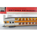 REF 5084 JOUEF VOITURE DOUBLE ETAGE 2 CL FOURGON BDe HO EN BOITE ROUGE