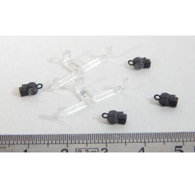 ROCO JEUX DE 4 LANTERNES + DIFFUSEURS POUR LOCOMOTIVE CROCODILE 43538 HO