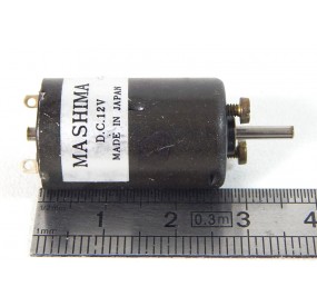 Réf 17580 - MOTEUR ROND MASHIMA 12 V. SIMPLE AXE ETAT NEUF HO 1/87