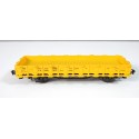 ROCO WAGON PLAT JAUNE A ESSIEUX ETAT DU NEUF SANS BOITE HO