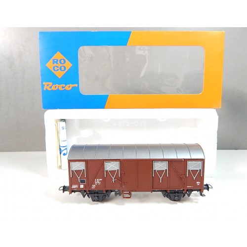 REF 4375 B ROCO WAGON MARRON A ESSIEUX EN BOITE HO
