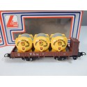 302816 LIMA WAGON A GUERITE TROIS CITERNE BIERE HO EN BOITE