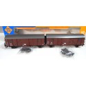 REF 4328 ROCO DEUX WAGON COUVERT ARTICULER EN BOITE HO
