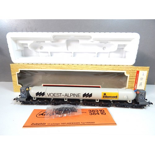 R 384-10 - LILIPUT HO WAGON CITERNE LONGUE A BOGIES VOEST ALPINE HO EN BOITE