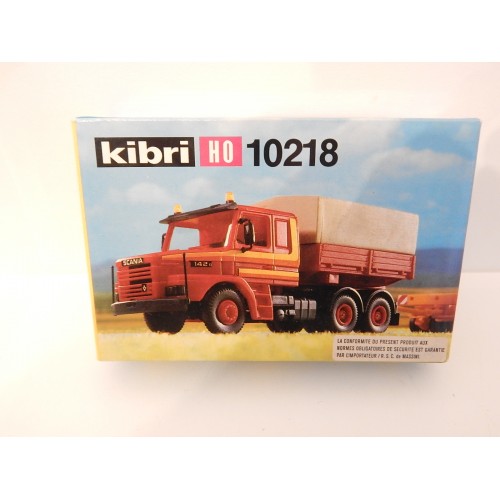 Réf 10218 KIBRI MAQUETTE CAMION SCANIA T 142 E BACHE HO H0 NEUF EN BOITE