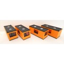 REF 17712 KIBRI LOT DE 4 CONTAINERS DE CHANTIER HO SANS BOITE