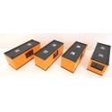 REF 17712 KIBRI LOT DE 4 CONTAINERS DE CHANTIER HO SANS BOITE