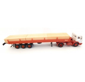 17723 KIBRI CAMIONS PLATEAU AVEC CAISSE BOIS HO SANS BOITE