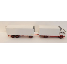 17726 KIBRI CAMION FROGO + REMORQUE FRIGO BLANC HO SANS BOITE
