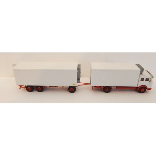 17726 KIBRI CAMION FROGO + REMORQUE FRIGO BLANC HO SANS BOITE