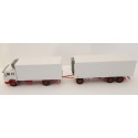 17726 KIBRI CAMION FROGO + REMORQUE FRIGO BLANC HO SANS BOITE