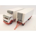 17726 KIBRI CAMION FROGO + REMORQUE FRIGO BLANC HO SANS BOITE