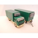 17731 KIBRI CAMION FRIGO + REMORQUE FRIGO VERT HO SANS BOITE