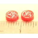 2 LOGOS ROND SNCF ROUGE JOUEF LOCMOTIVE HO