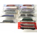 ECHELLE N 1/160 LOT DE LOCOMOTIVE ET VOITURE BON ETAT