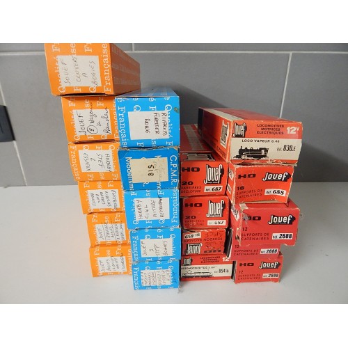 JOUEF GROS LOT DE 20 BOITES VIDE JOUEF ET FRANCE TRAIN BON ETAT HO