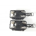 B 121 - JOUEF DEUX BOGIES NOIR ROUES METAL VOITURE VOYAGEURS HO