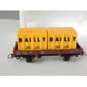 JOUEF 6450 WAGON PLAT A ESSIEUX 2 CONTAINERS BAILLY HO EN BOITE ROUGE