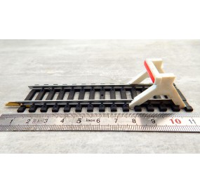 UN RAILS BUTOIR JOUEF RAILS EN ACIER ÉCLISSES LAITON