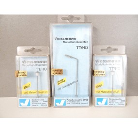 WIESSMANN LOT DE 3 LAMPADAIRE NEUF EN BOITE HO 2 X 6980 1 X 6990