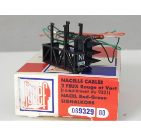 Rél 9329 JOUEF NACELLE DE POTENCE SIGNAL A LEDS ROUGE ET VERTE HO EN BOITE BBR