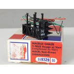 Rél 9329 JOUEF NACELLE FEU DE POTENCE SIGNAL A LEDS ROUGE ET VERTE HO EN BOITE BBR