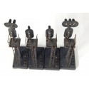 Rél 17776 LOT DE 4 FEU DE VOIE MARQUE DISQUE ROUGE HO