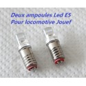 CC0096 DEUX AMPOULES E5 A LEDS POUR LOCOMOTIVE ET WAGON JOUEF HO