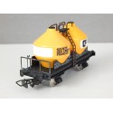 UN WAGON CIMENTIER JAUNE A ESSIEUX CIMENT FRANCAIS JOUEF HO SANS BOITE