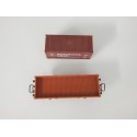 JOUEF WAGON PLAT A ESSIEUX CONTENEUR MANCHESTER HO SANS BOITE
