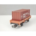 JOUEF WAGON PLAT A ESSIEUX CONTENEUR MANCHESTER HO SANS BOITE
