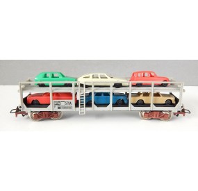 JOUEF WAGON STVA GRIS + 6 VOITURES JOUEF HO EN BON ETAT HO SANS BOITE