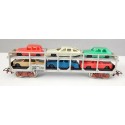JOUEF WAGON STVA GRIS + 6 VOITURES JOUEF HO EN BON ETAT HO SANS BOITE