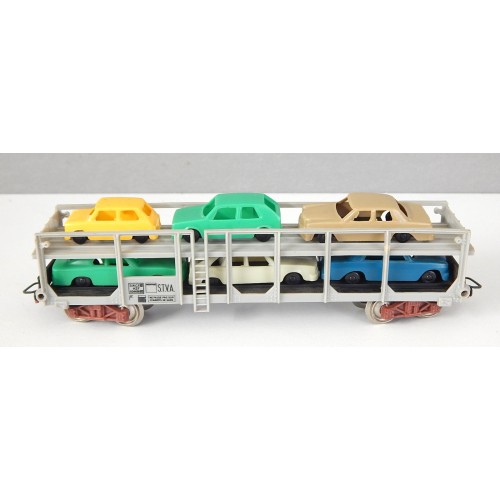 JOUEF WAGON STVA GRIS + 6 VOITURES JOUEF HO EN BON ETAT HO SANS BOITE