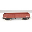JOUEF UN WAGON TOMBEREAU TP A BOGIE MARRON BOGIES NOIR HO SANS BOITE
