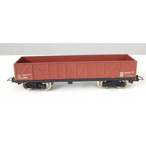 JOUEF UN WAGON TOMBEREAU TP A BOGIE MARRON BOGIES NOIR HO SANS BOITE
