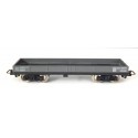 JOUEF UN WAGON PLAT TP A BOGIE GRIS BOGIES NOIR HO SANS BOITE