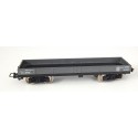 JOUEF UN WAGON PLAT TP A BOGIE GRIS BOGIES NOIR HO SANS BOITE
